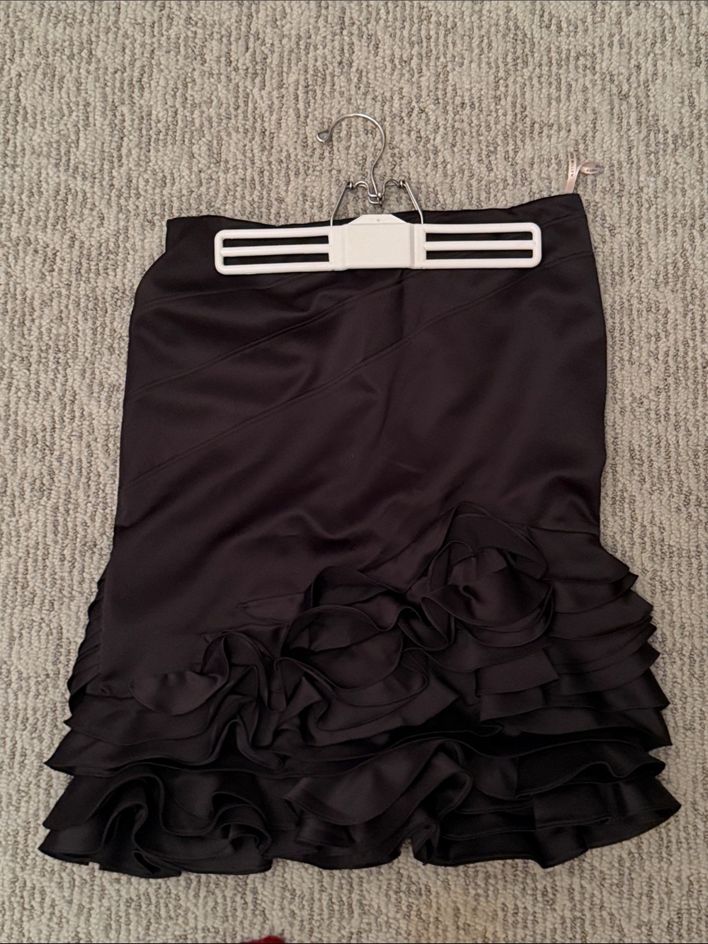 Karen Millen Black Ruffle-Trim Skirt